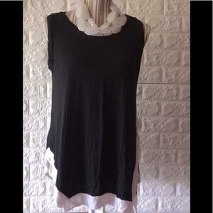 BLACK SLEEVELESS TOP